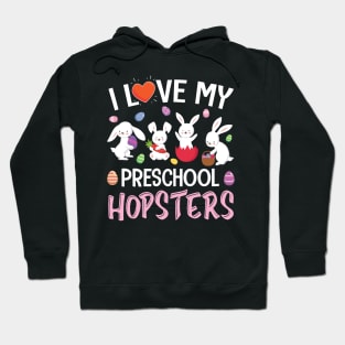 H31Tee Happy Easter Preschool Teacher Student Hoodie